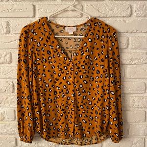 Cheetah print blouse